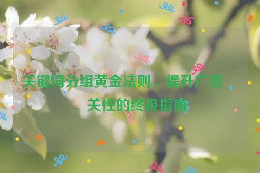 關(guān)鍵詞分組黃金法則，提升廣告相關(guān)性的終極指南