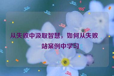 從失敗中汲取智慧，如何從失敗網(wǎng)站案例中學(xué)習(xí)