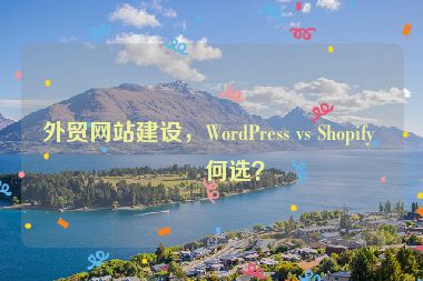 外貿(mào)網(wǎng)站建設(shè)，WordPress vs Shopify 如何選？