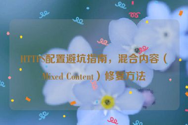 HTTPS配置避坑指南，混合內(nèi)容（Mixed Content）修復(fù)方法