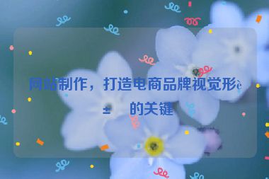 網(wǎng)站制作，打造電商品牌視覺形象的關(guān)鍵