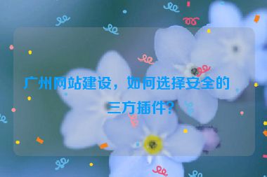 廣州網(wǎng)站建設，如何選擇安全的第三方插件？