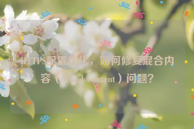 HTTPS配置優(yōu)化，如何修復(fù)混合內(nèi)容（Mixed Content）問題？