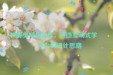 教育類網(wǎng)站制作，打造互動式學(xué)習(xí)平臺的設(shè)計思路