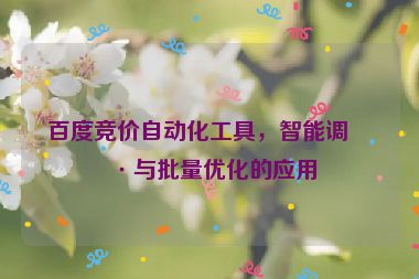 百度競價(jià)自動(dòng)化工具，智能調(diào)價(jià)與批量優(yōu)化的應(yīng)用