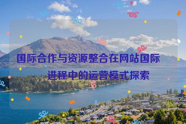國(guó)際合作與資源整合在網(wǎng)站國(guó)際化進(jìn)程中的運(yùn)營(yíng)模式探索