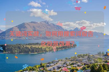 關(guān)鍵詞實(shí)戰(zhàn)，如何用搜索詞報(bào)告優(yōu)化投放效果？