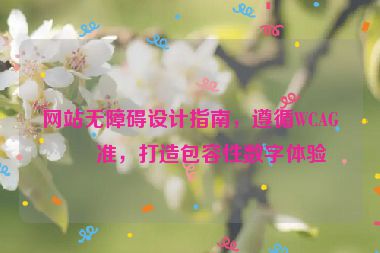網站無障礙設計指南，遵循WCAG標準，打造包容性數字體驗
