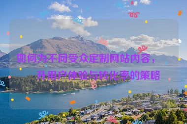 如何為不同受眾定制網(wǎng)站內(nèi)容，提升用戶體驗(yàn)與轉(zhuǎn)化率的策略