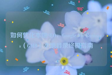 如何優(yōu)化本地SEO，Google My Business（GMB）本地目錄終極指南