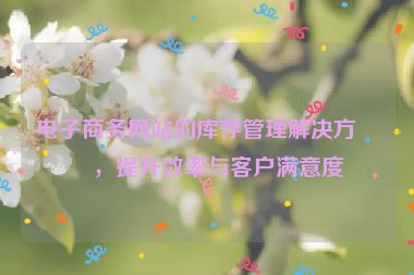 電子商務網(wǎng)站的庫存管理解決方案，提升效率與客戶滿意度