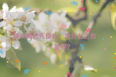 移動端優(yōu)先設(shè)計，為什么它如此重要？