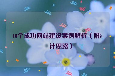 10個成功網站建設案例解析（附設計思路）