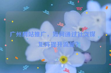 廣州網(wǎng)站推廣，如何通過社交媒體矩陣提升流量？