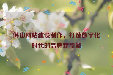 佛山網(wǎng)站建設(shè)制作，打造數(shù)字化時(shí)代的品牌新引擎