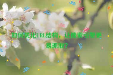 如何優(yōu)化URL結(jié)構(gòu)，讓搜索引擎更易抓取？