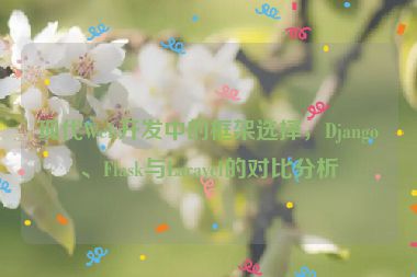 現(xiàn)代Web開發(fā)中的框架選擇，Django、Flask與Laravel的對(duì)比分析