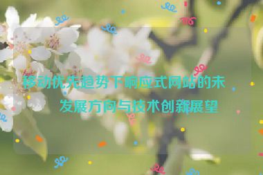 移動(dòng)優(yōu)先趨勢(shì)下響應(yīng)式網(wǎng)站的未來(lái)發(fā)展方向與技術(shù)創(chuàng)新展望