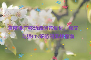 百度推廣移動端創(chuàng)意優(yōu)化，短文案與強(qiáng)CTA策略的實(shí)戰(zhàn)指南
