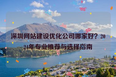 深圳網(wǎng)站建設(shè)優(yōu)化公司哪家好？2024年專業(yè)推薦與選擇指南