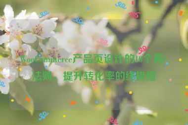 WooCommerce產(chǎn)品頁(yè)設(shè)計(jì)的10個(gè)黃金法則，提升轉(zhuǎn)化率的終極指南