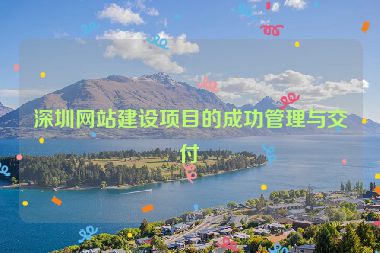深圳網(wǎng)站建設(shè)項(xiàng)目的成功管理與交付
