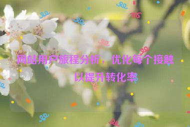 網(wǎng)站用戶旅程分析，優(yōu)化每個(gè)接觸點(diǎn)以提升轉(zhuǎn)化率