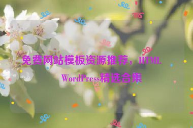 免費(fèi)網(wǎng)站模板資源推薦，HTML與WordPress精選合集