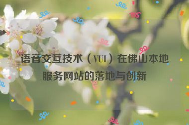 語音交互技術（VUI）在佛山本地服務網(wǎng)站的落地與創(chuàng)新