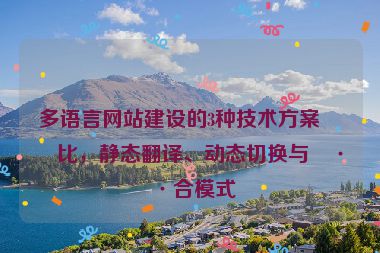 多語(yǔ)言網(wǎng)站建設(shè)的3種技術(shù)方案對(duì)比，靜態(tài)翻譯、動(dòng)態(tài)切換與混合模式