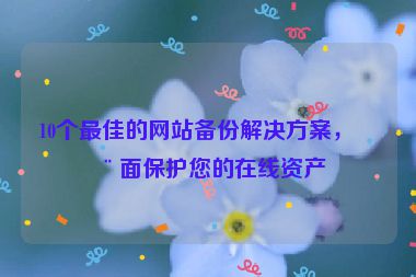 10個(gè)最佳的網(wǎng)站備份解決方案，全面保護(hù)您的在線資產(chǎn)