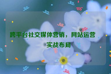 跨平臺(tái)社交媒體營銷，網(wǎng)站運(yùn)營的實(shí)戰(zhàn)布局