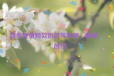 避免使用同款仿款等字眼，確保原創(chuàng)性