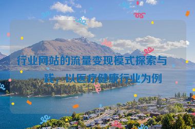 行業(yè)網(wǎng)站的流量變現(xiàn)模式探索與實(shí)踐，以醫(yī)療健康行業(yè)為例