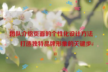 團(tuán)隊(duì)介紹頁(yè)面的個(gè)性化設(shè)計(jì)方法，打造獨(dú)特品牌形象的關(guān)鍵步驟