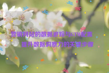 營銷網(wǎng)站的數(shù)據(jù)追蹤與GTM配置，提升數(shù)據(jù)洞察力的關鍵步驟