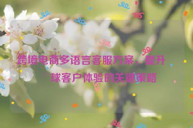 跨境電商多語言客服方案，提升全球客戶體驗(yàn)的關(guān)鍵策略