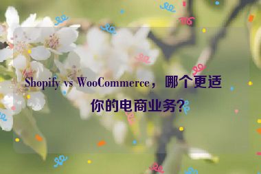Shopify vs WooCommerce，哪個更適合你的電商業(yè)務？