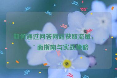 如何通過(guò)問(wèn)答網(wǎng)站獲取流量，全面指南與實(shí)戰(zhàn)策略